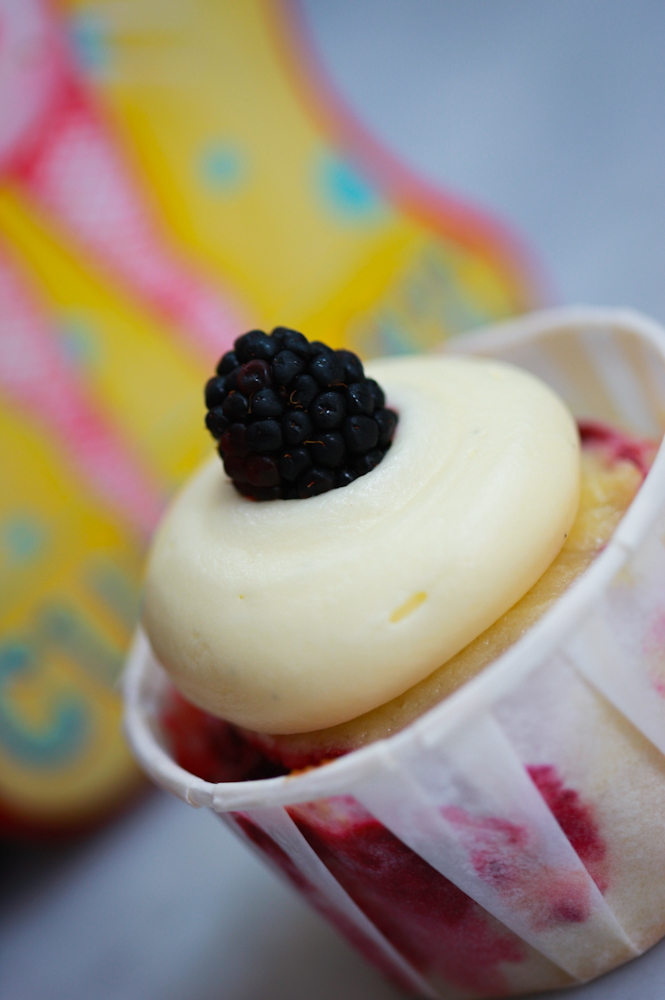 Blackberry, Lemon, Vanilla Cupcakes